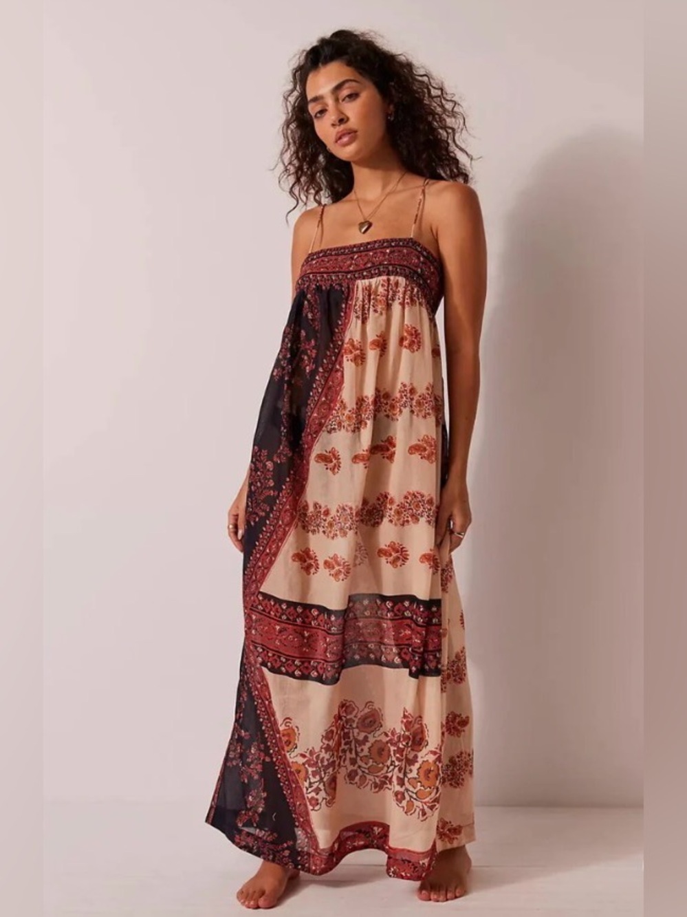 Free People Bali Saltwater Maxi Slip dress NWOT